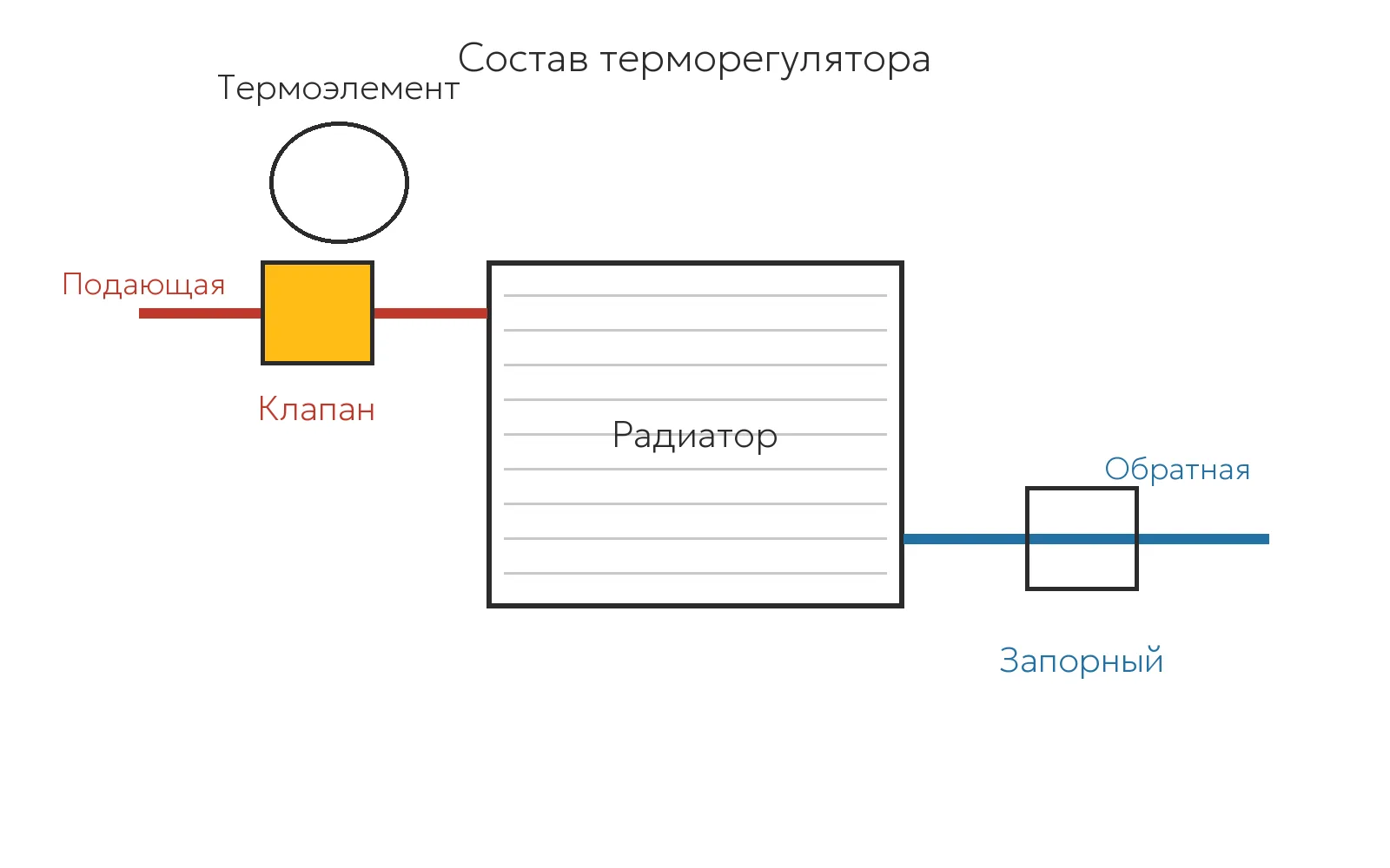Из чего состоит радиаторный терморегулятор